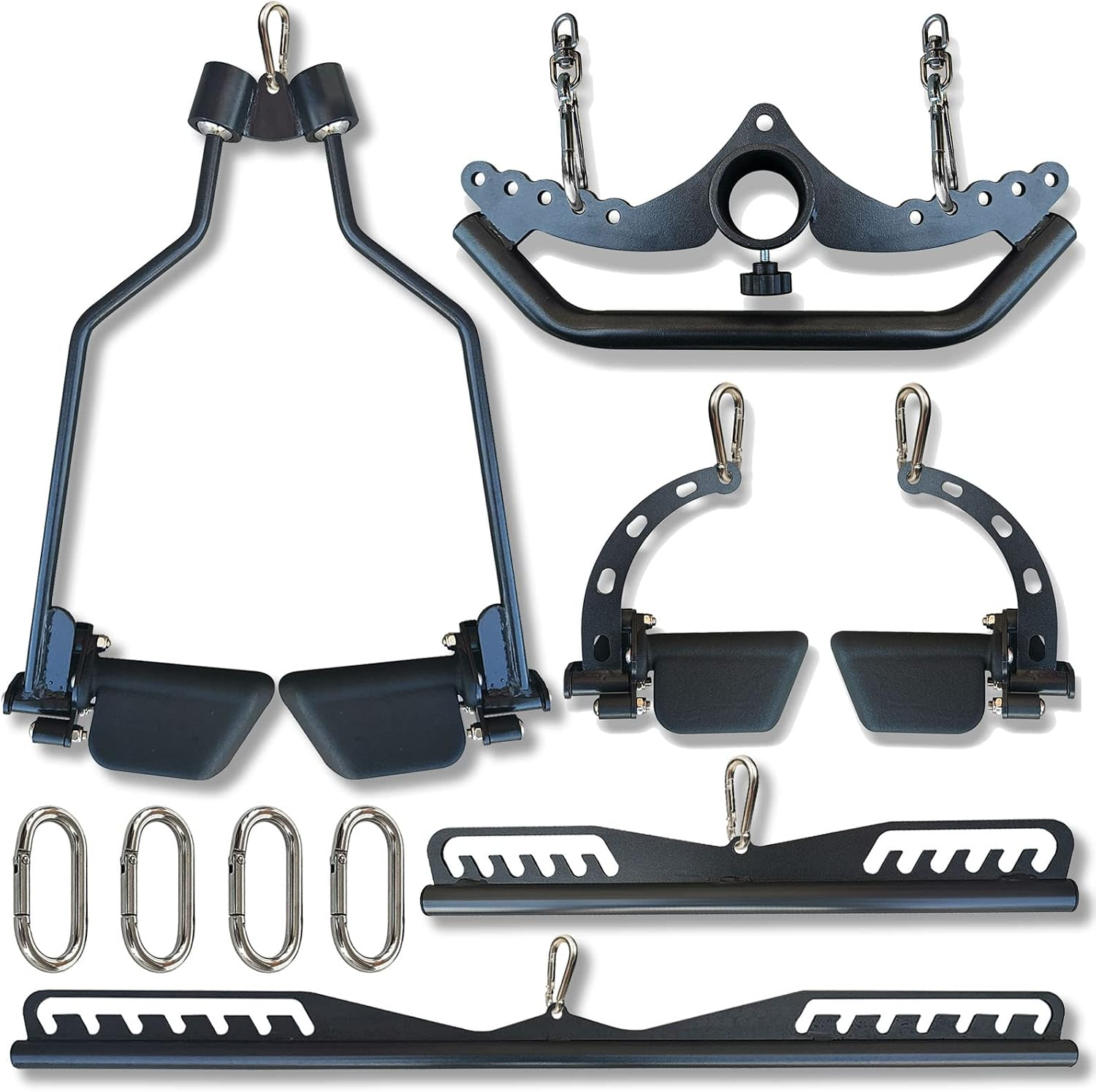 Multi-Grip Lat Pulldown & T-Bar Row Attachment Set for Cable Machine Home Gym - Image 2